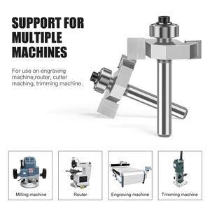 6 मिमी 12 मिमी 1/4 1/2 इंच शंक कार्बाइड 2 टी वुडवर्किंग स्लॉटिंग राउटर बिट्स के साथ शीर्ष असर सीएनसी लकड़ी मिलिंग कटर उपकरण - Product Image 3