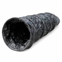Tuyau de ventilation flexible de haute qualité en PVC robuste pour transfert d'air, avec crochets de suspension noirs pour usine et tunnel