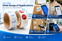 Étiquette intelligente RFID et NFC personnalisable, anti-métal, autocollant personnalisé, impression personnalisée, petite étiquette imperméable
