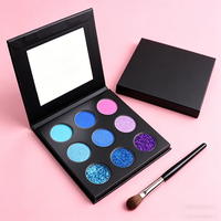 Cosmétiques en gros Palette de fards à paupières diamant 9 couleurs Fard à paupières doré beauté Palette de fards à paupières scintillants brillants Maquillage