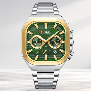 Reloj de Pulsera CURREN 8496 para Hombre con Movimiento de Cuarzo, Manecillas Luminosas, Acero Inoxidable, Resistente al Agua, Fecha Automática y Cronógrafo - Product Image 6