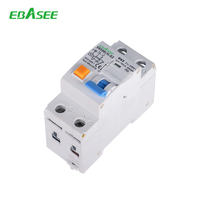 Interruptor Diferencial RCBO Tipo A 2P 40A, Capacidades 30mA 100mA 300mA 32A 40A, Material de Cobre, 6KA