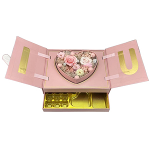 Thời Trang Biểu Tượng Tùy Chỉnh Cứng Nhắc Bao Bì Valentine Của Ngày Hộp Giấy Đôi Cửa Từ Đóng Cửa Nhãn Hiệu Riêng Sô Cô La Hộp Quà Tặng - Product Image 4