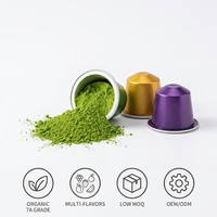 Cápsulas de Matcha Puro Ceremonial Orgánico Grado 7A, Polvo de Té Instantáneo para Cafeteras, Bebida para Pérdida de Peso, Marca Privada