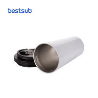 BestSub Vente en gros Tasse isotherme 16 oz en acier inoxydable, gobelet de voyage, tasse à sublimation vierge avec couvercle