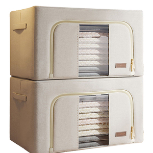 Fabric Foldable Storage Organizer Large Capacity Home Storage Box for Clothes Quilt Blanket Wardrobe Clothing Organizer