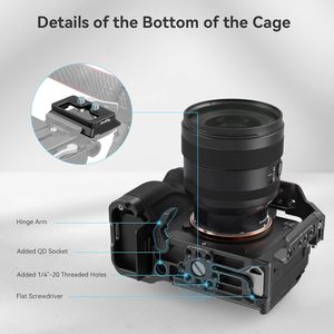   Jaula Completa para Cámara <span class=keywords><strong>Sony</strong></span> A7RV/<span class=keywords><strong>A7IV</strong></span>/A7RIV/Alpha 7 S III/Alpha 1-3667B - Product Image 6