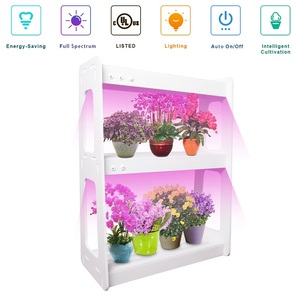 Lampes <span class=keywords><strong>de</strong></span> culture LED d'intérieur intelligentes à 2 couches <span class=keywords><strong>de</strong></span> taille moyenne, écologiques et durables, blanches, pour pots <span class=keywords><strong>de</strong></span> fleurs et jardinières - Product Image 1