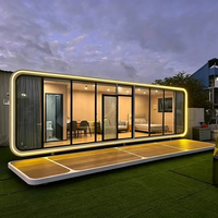 Conception de modèle 3D disponible pour la maison préfabriquée modulaire Apple Cabin, petite maison pour le tourisme et les projets de sites touristiques
