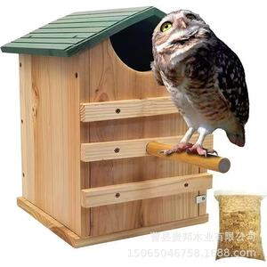 Casa de Madera para Búhos, para Montar en un Árbol de Pino, Nido para Pájaros al Aire Libre, Tamaño Mediano, Madera Sólida, para Observación de Aves en el Patio Trasero - Product Image 5