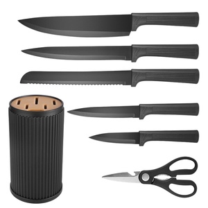 Couteau à viande en acier inoxydable à prix de gros, ensemble de couteaux de cuisine avec bloc - Product Image 1