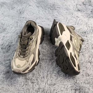 Women's Sporty <b>Basketball</b>-Style Casual Sports Running Sneakers Genuine <b>Leather</b> Walking Shoes Height Increasing Cushioning Rubber - Product Image 4