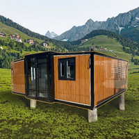 Maison modulaire préfabriquée de Chine, 2 chambres à coucher, prête à l'emploi, maison conteneur auto-modulaire, minuscule ensemble de maisons avec cabine et terrasse à vendre