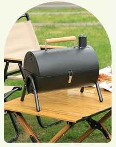 Réchaud de pique-nique extérieur pliable en métal, barbecue sans fumée avec grille intégrée coupe-vent, poêle à charbon de bois domestique pour le camping - Product Image 3