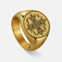 Croix orthodoxe coptique avec Jésus-Christ le Fils de Dieu, amulette gravée au laser, talisman, cadeaux, bijoux, bagues en acier inoxydable