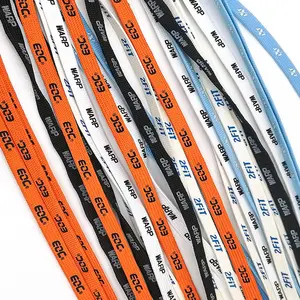 High Quality Wholesale Cheap Custom Blue White Red Recycle Polyester Plain Woven Lanyards Strap Stripe Ribbon Webbing