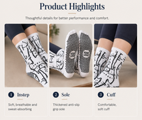 Chaussettes de yoga et de pilates pour femmes, imprimées sur mesure, avec logo de marque, antidérapantes, options de couleurs pour les commandes de marques personnalisées