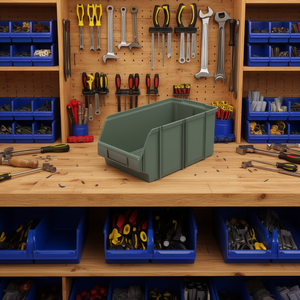 Conteneur de rangement universel Fervi 12x8x6 pouces, bac empilable pour l'organisation des outils - Product Image 3