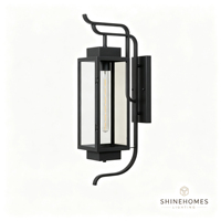 Lanterne murale LED extérieure E27 étanche en fer et verre, style vintage, haute, pour entrée de villa, couloir, escalier, cour