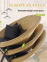 Ensemble de canapés d'extérieur en rotin pour villa, hôtel, cour et jardin, tables et chaises en osier imperméables et résistantes au soleil