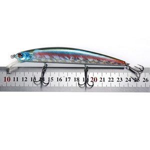 Señuelo Minnow de 13cm y 20g con 3 anzuelos, de hundimiento lento, cebo duro para lubina y pez mandarín, sumergible de 0.5-2m, señuelo de pesca de aguas medias. - Product Image 3