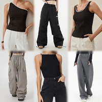 Yazlık Kadın Karışık Kullanılmış Giyim Toptan Lot Vintage Üstler Pantolonlar Etekler Elbiseler İkinci El Moda Stok Balyaları