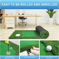 Tapis de golf d'intérieur professionnel 3,3x10 pieds en gazon artificiel (EVA/PP) avec fosse à sable pour la pratique à domicile