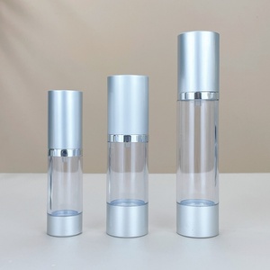 15ml 30ml 50ml 80ml 100ml Matte Silver Aluminum <b>Pump</b> Cosmetic Airless <b>Bottle</b> for Cosmetics - Product Image 3
