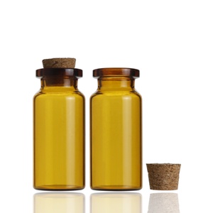 ขวดแก้วขนาดเล็ก 10 มล. 22x50 มม. พร้อมฝาปิดจุกไม้ก๊อก ขวดข้อความขนาดเล็ก ภาชนะขนาดจิ๋ว - Product Image 5