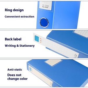 Scatola di archiviazione per ufficio ispessita in plastica blu all'ingrosso <span class=keywords><strong>A4</strong></span> per l'organizzazione e la gestione dei dati - Product Image 4