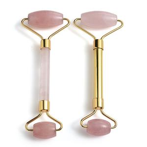 Rouleau de massage facial en jade et Gua Sha, best-seller, en pierres précieuses naturelles - Product Image 2