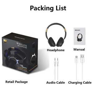 07S Inalámbrico RGB Plegable Ajustable Estéreo Gaming Auriculares + TF Play + 3,5mm AUX 3 Modos HIFI Heavy Bass Computer - Product Image 6