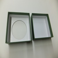 Boîte d'emballage rigide haut de gamme en carton, type 'Ciel et Terre' à fenêtre carrée, avec impression offset, du fabricant d'origine