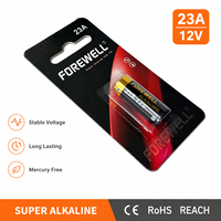 FOREWELL Baterai Super Alkaline Tegangan Tinggi 12V 27A A27 untuk Alat Listrik Remote Control, Senter & Mainan
