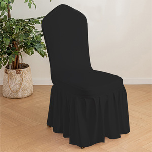 Düğün sandalyesi terlik koy ucuz pilili etek sarkaç sandalye kılıfı otel konferans ziyafet salonu oturma odası parti için - Product Image 3