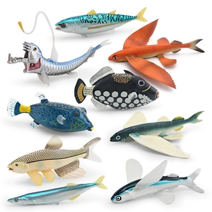 Giocattoli Cognitivi per Bambini: Modellini di Animali Marini, Pesce Volante, Pesce Spada, Pesce <span class=keywords><strong>Scatola</strong></span>, Tonno, Sauri del Pacifico - Product Image 1