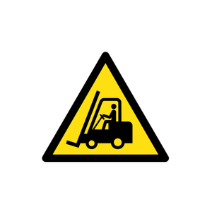 Carrello elevatore e altri veicoli industriali segnale di avvertimento in alluminio 580mm - Product Image 1