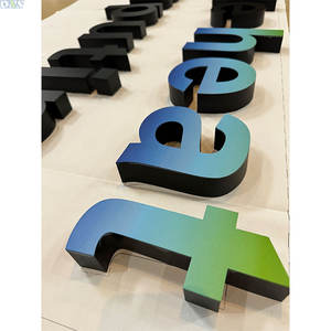 Передняя вывеска магазина с УФ-печатью, буквенные знаки для украшения компании, вывески из нержавеющей стали, цвет краски автомобиля - Product Image 2