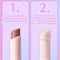 OEM Logo personnalisé Vente en gros Été Glacé Refroidissement miroitant & 6 Nuances Surligneur polyvalent Jelly Bâton d'ombre à paupières