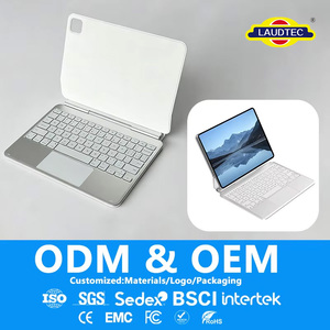 Funda con Teclado Inalámbrico BT de Aleación de Aluminio para iPad Pro de 11 Pulgadas con Panel Táctil de Vidrio, Soporte de Personalización OEM/ODM, CE/RoHS/REACH/FCC - Product Image 1