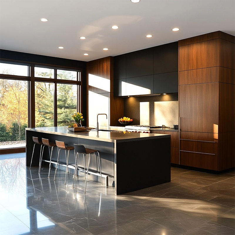 Modern Luxury Kitchen Design Custom Complete Kitchen Island Solid Wood ...