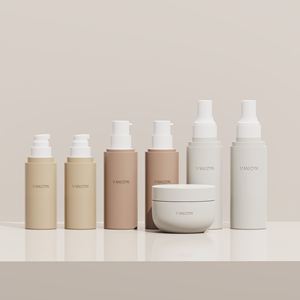 Sinh Thái Thân Thiện Chăm sóc Da Bao Bì Đặt Màu Be Frosted 30Ml 50Ml 100Ml Bơm Lại Nhựa Nền Tảng Không Có Không Khí Bơm Lotion Chai - Product Image 6