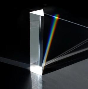 Prisma Triangular K9, Prismas Ópticos de Vidro para Ensino de Física, Espectro de Luz Refractada Arco-Íris - Product Image 1