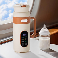 Bouilloire électrique portable de 600 ml en acier inoxydable, tasse à eau de voyage avec fonction de chauffage, petite et pratique pour une utilisation en déplacement