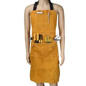 Durable leather gardening work Apron Garden tools Collection apron Art cowhide kit aprons for men