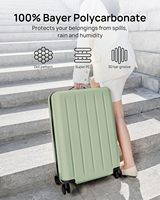 Bagage à main de 20 pouces, valises à bagages personnalisées approuvées par la compagnie aérienne avec roues, bagage léger avec serrure TSA