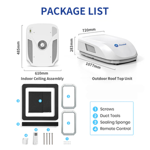 Aire Acondicionado de Techo Puremind OEM R32 9000 BTU, Silencioso, para Autocaravanas, Distribuidor, Refrigerante Ecológico R32 - Product Image 6