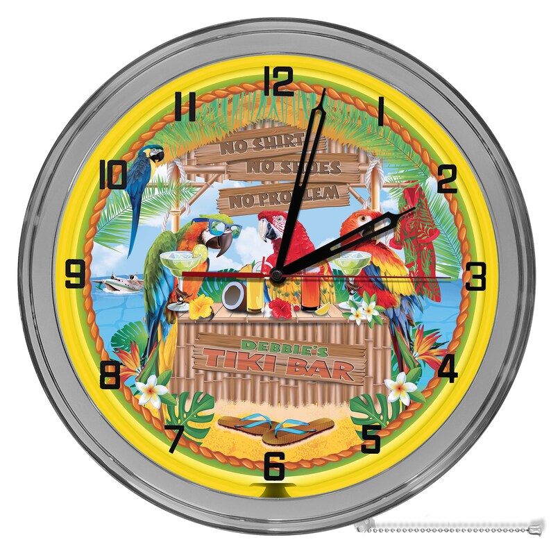 High Quality 12V DC Neon Light Clock From Chinese Factory Custom Wholesale Needle Display Electric Clock Wall Neon · image 3
