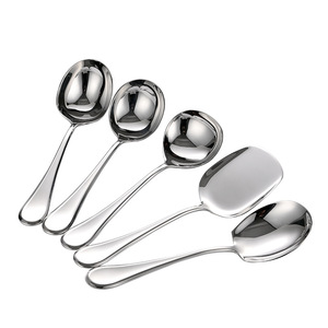 Cuillère de service épaissie en acier inoxydable 304, cuillère à légumes pour restaurant, fondue chinoise, soupe, cuisine occidentale, hôtel - Product Image 5