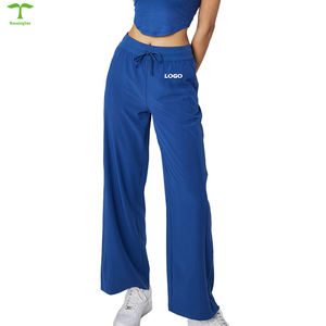 Pantalones de chándal de pierna recta completa para mujer, pantalones <span class=keywords><strong>deportivos</strong></span> holgados <span class=keywords><strong>con</strong></span> <span class=keywords><strong>faja</strong></span> de primavera para baile al aire libre, pantalones informales para viajeros - Product Image 2